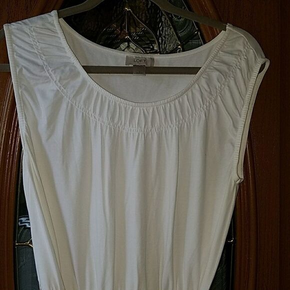 Loft white summer dress Sz S NWOT - Picture 2 of 5